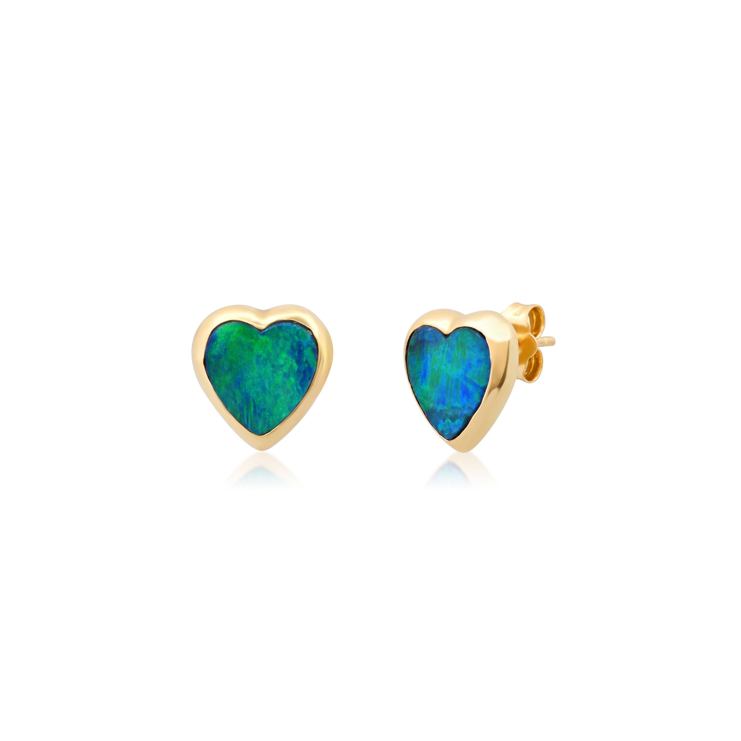 Opal Heart Studs