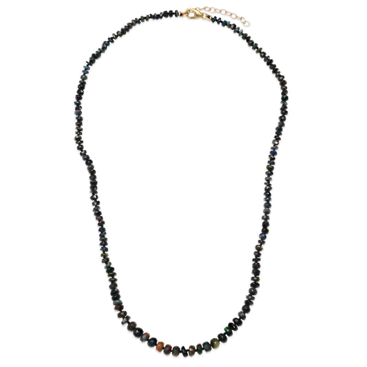 Black Opal Beaded Necklace