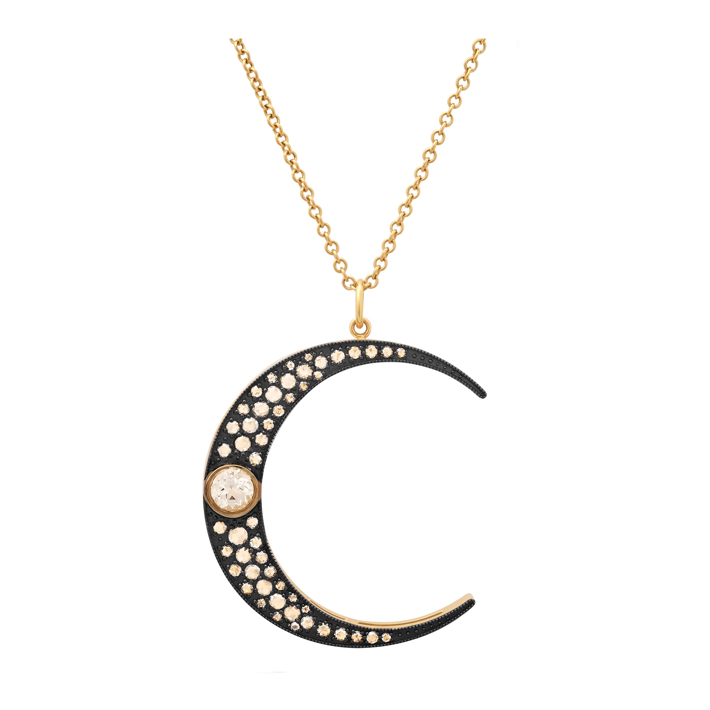 Large Rosecut Luna Necklace – Andrea Fohrman