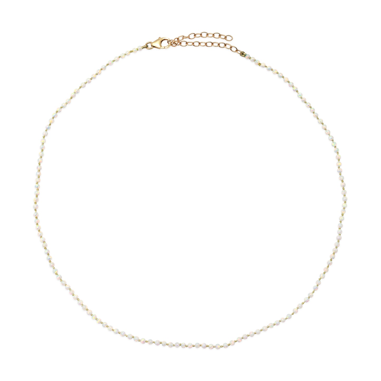 Opal Choker with Lime Thread