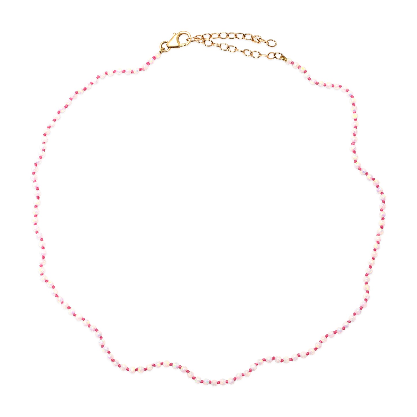Opal Choker with Raspberry Thread