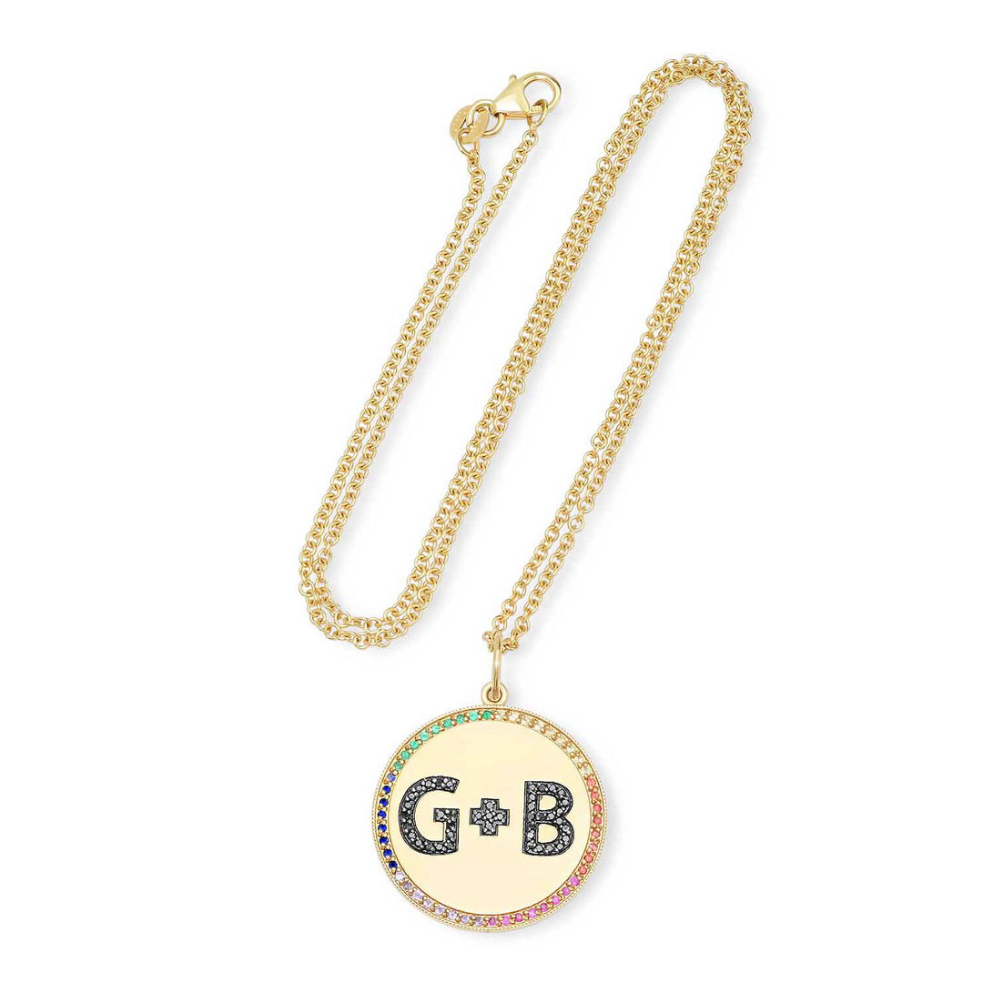 Color Initials Pendant