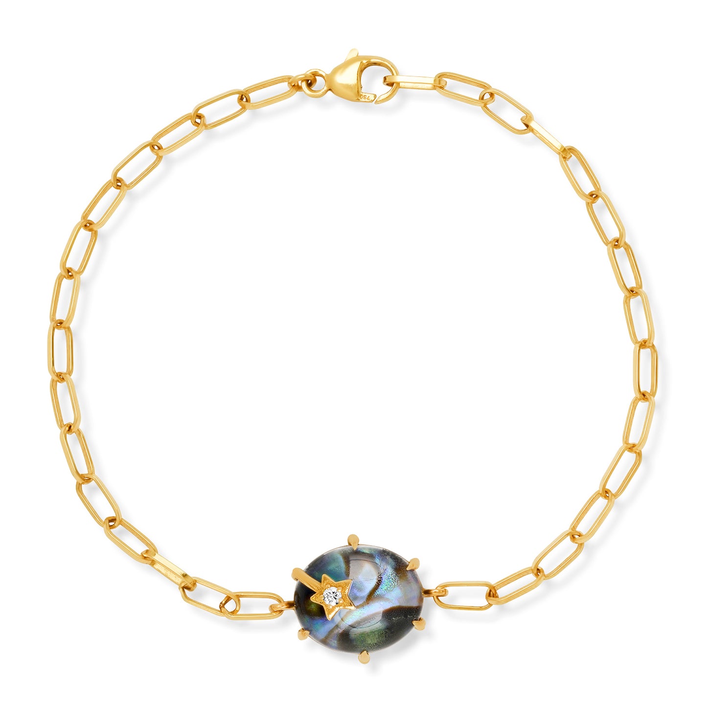Mini Galaxy Mother of Pearl Chain Bracelet