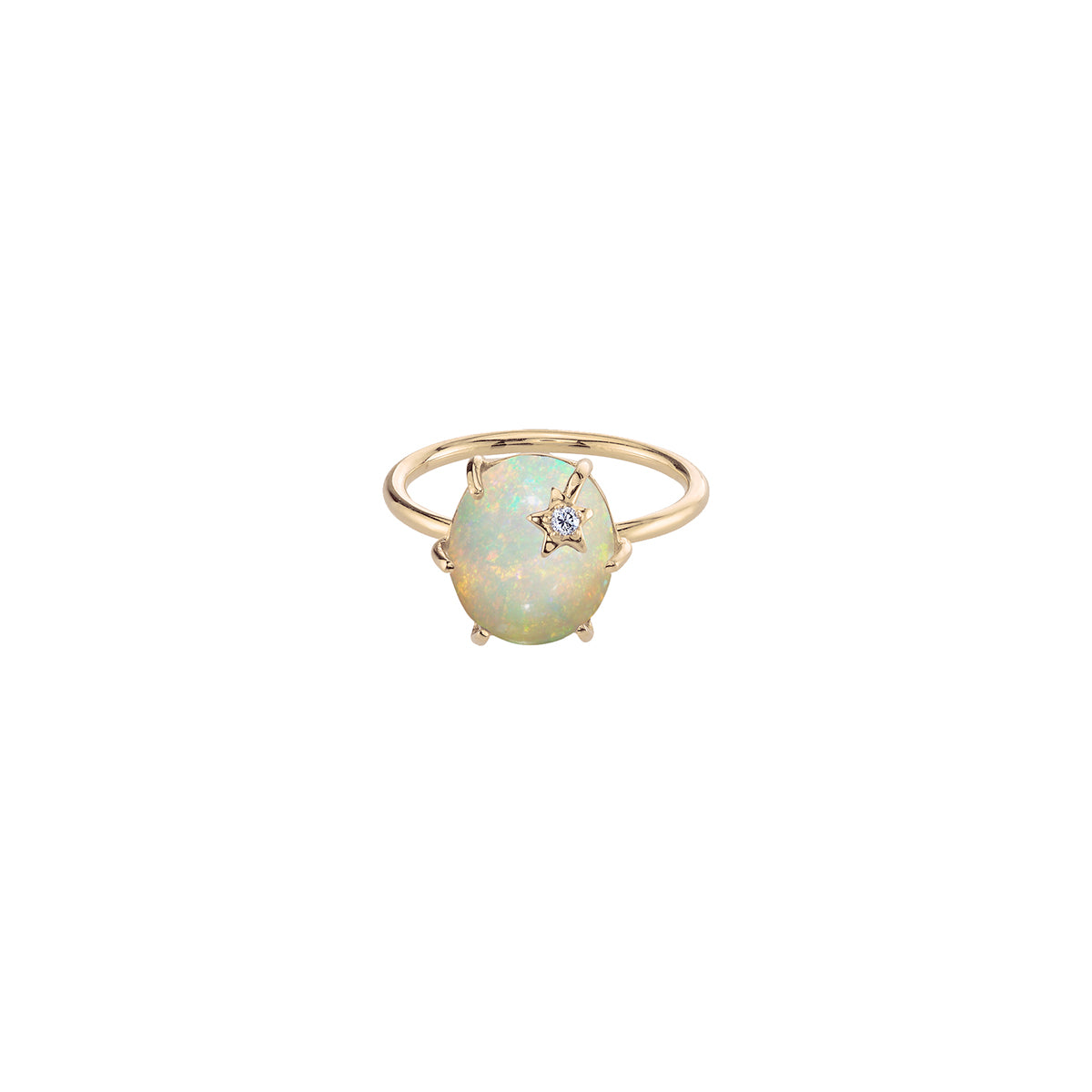 Flower Ring (Size 7.5) w/Opal Inlay – The Crafty Cooper