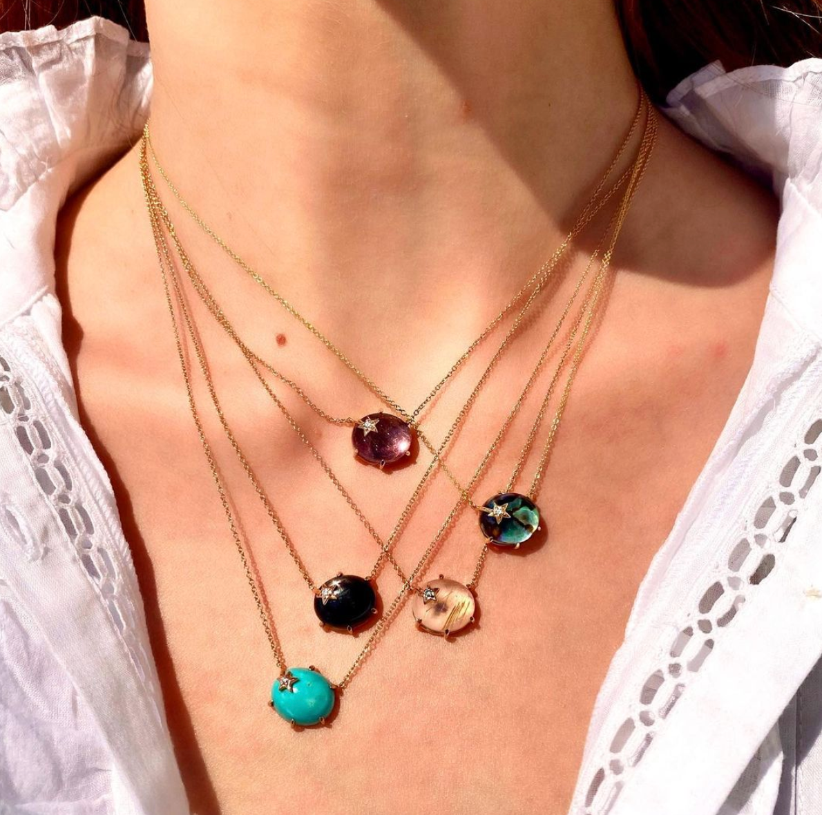 Mini Galaxy Turquoise Necklace