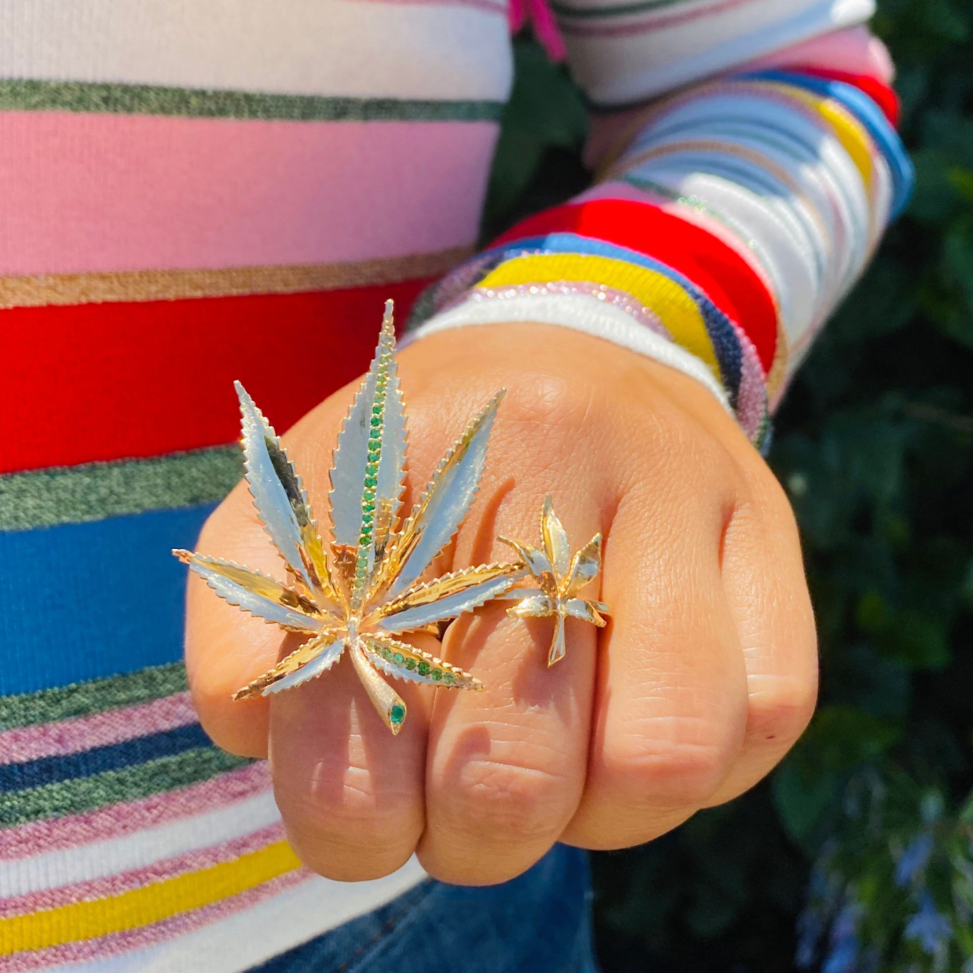 Exclusive Mary Jane Large Leaf Ring