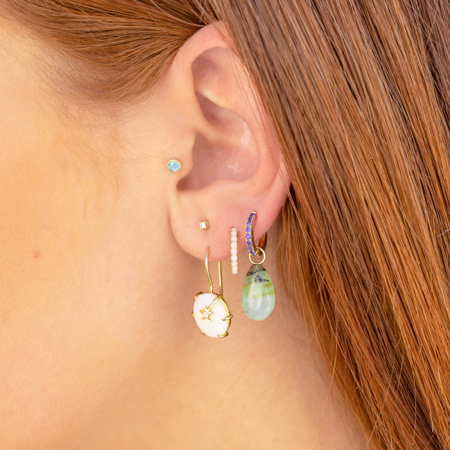 Mini Galaxy Opal Earrings