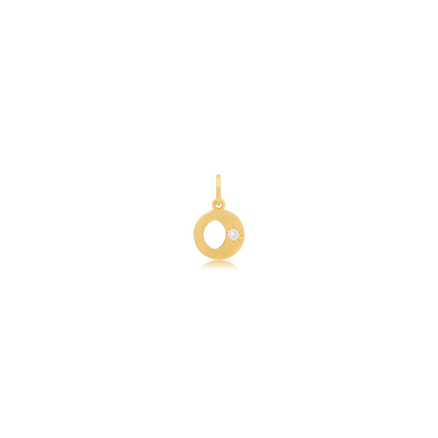Mini Waxing Gibbous Moon Phase Birthstone Charm