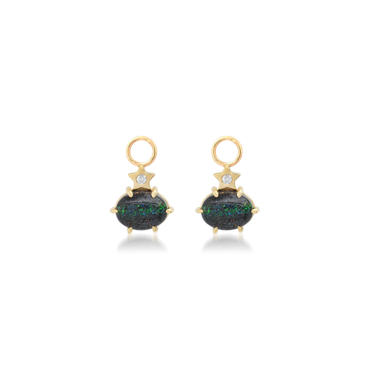 andrea fohrman Mini Cosmo Black Opal Hoop Charms