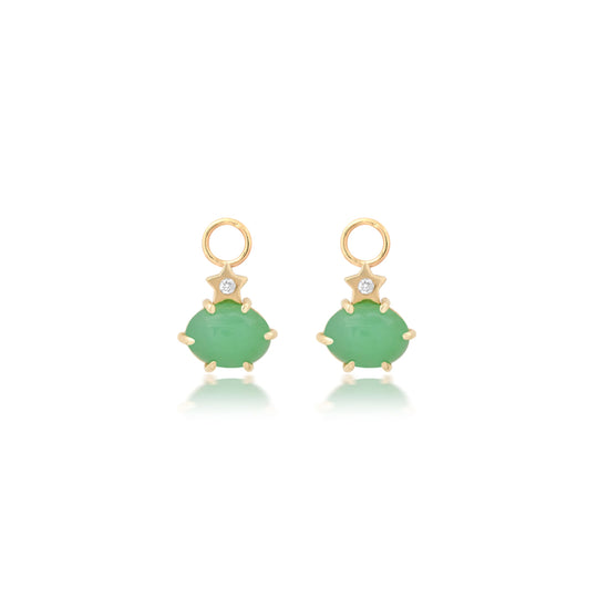 Mini Cosmo Chrysoprase Hoop Charms