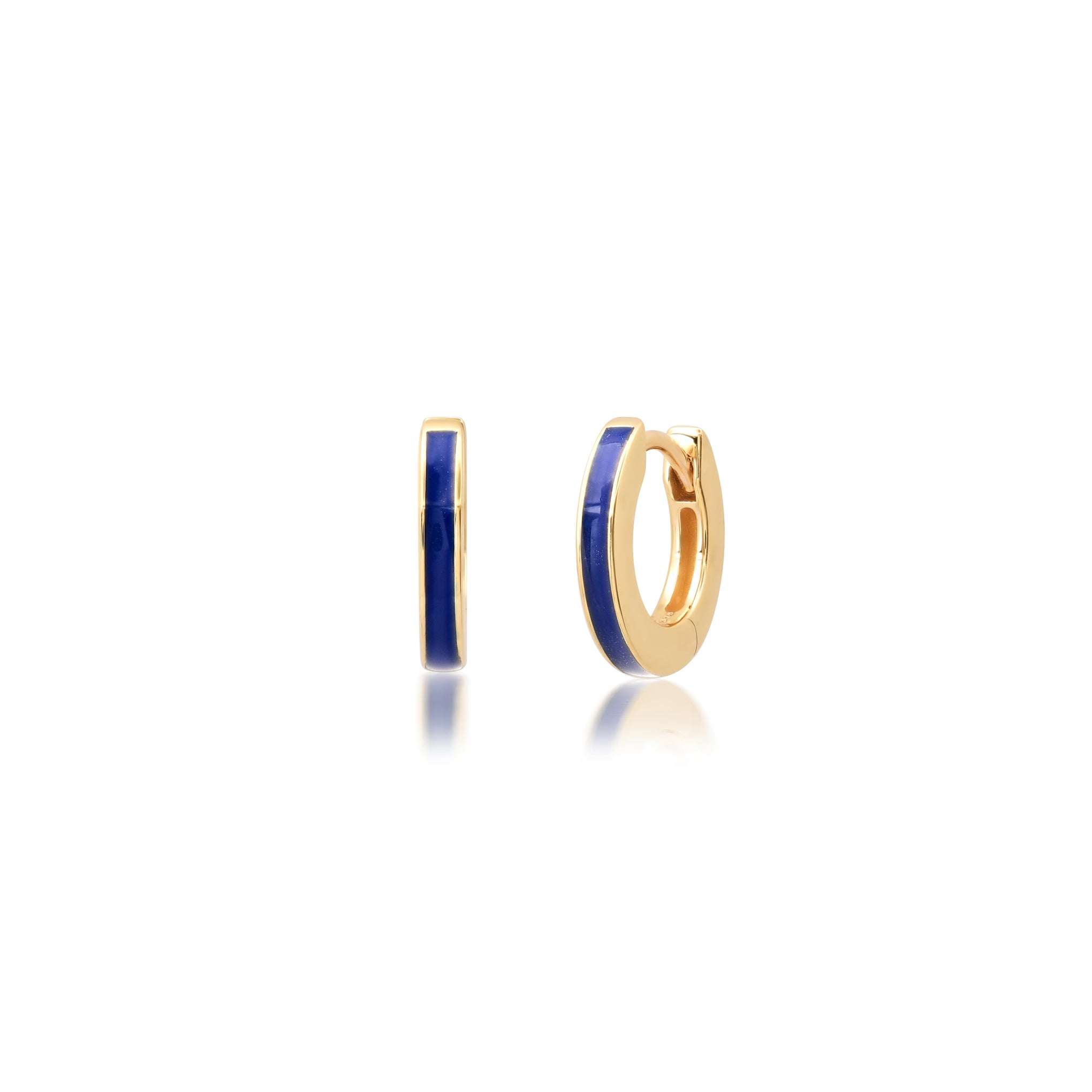 andrea fohrman Navy Blue Enamel Huggies