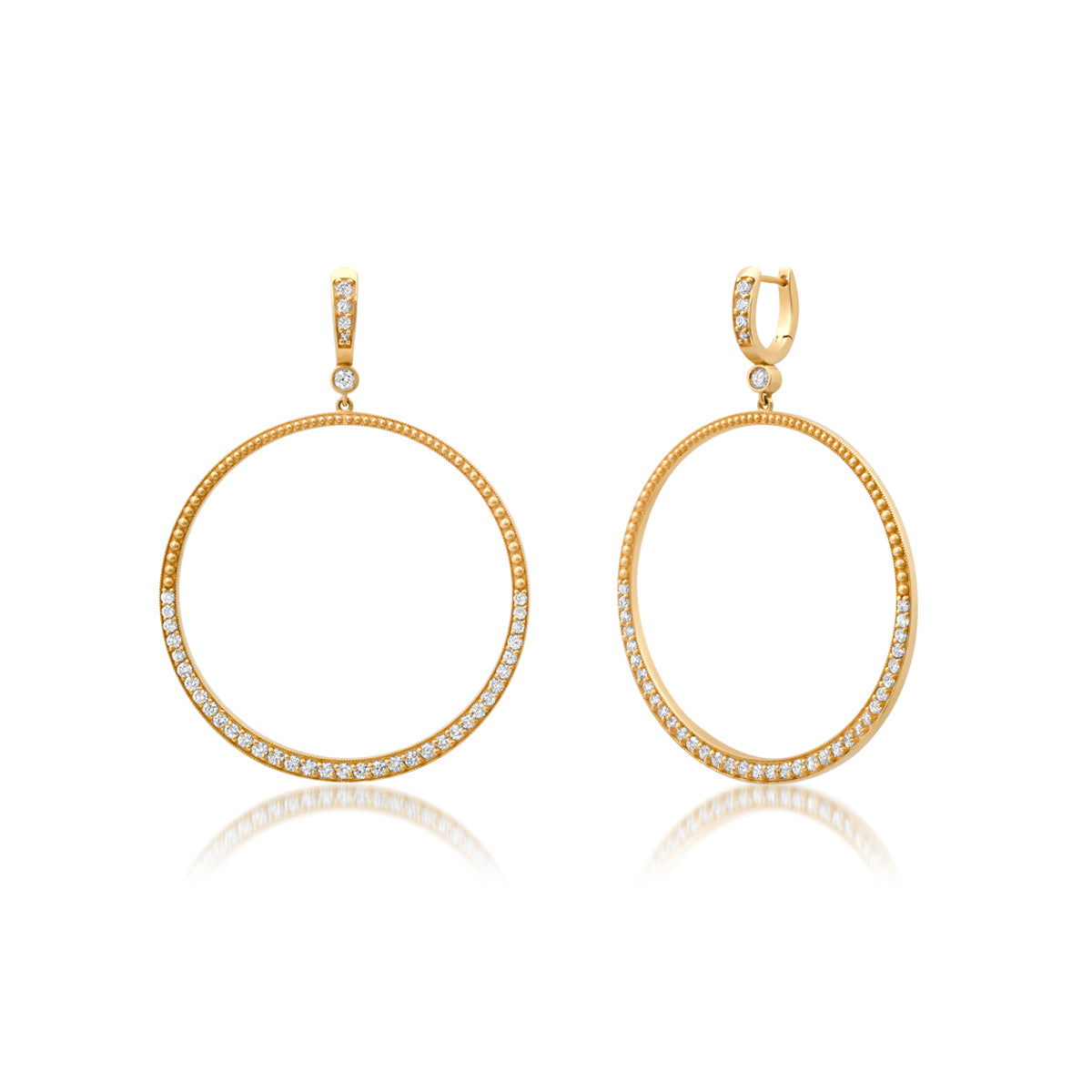 andrea fohrman Large Diamond Hoop Earrings