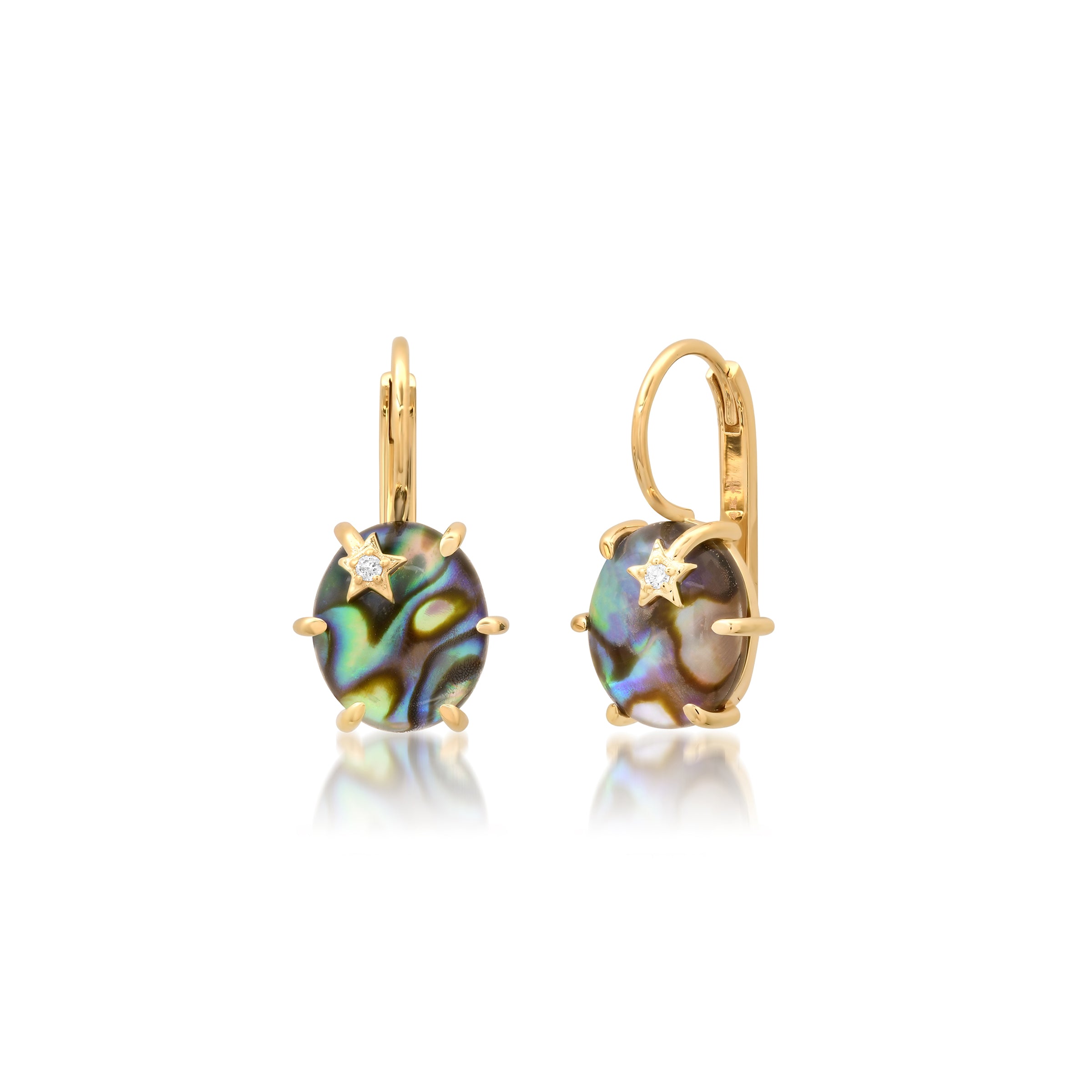 andrea fohrman Mini Galaxy Mother Of Pearl Earrings