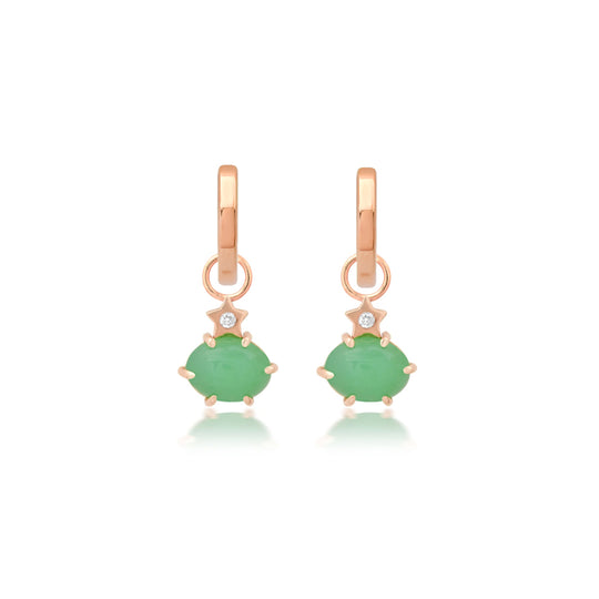 Mini Cosmo Chrysoprase Hoop Charms