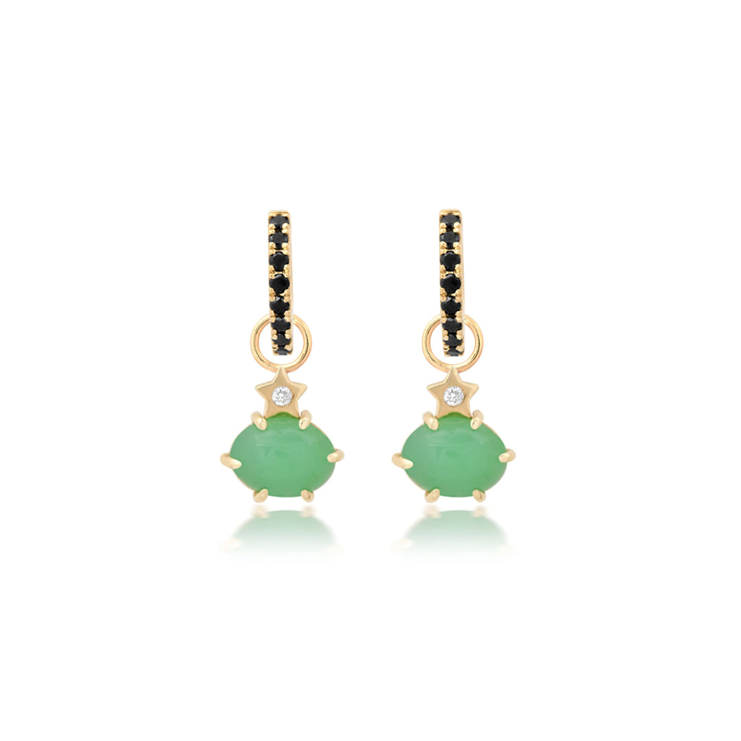 Mini Cosmo Chrysoprase Hoop Charms