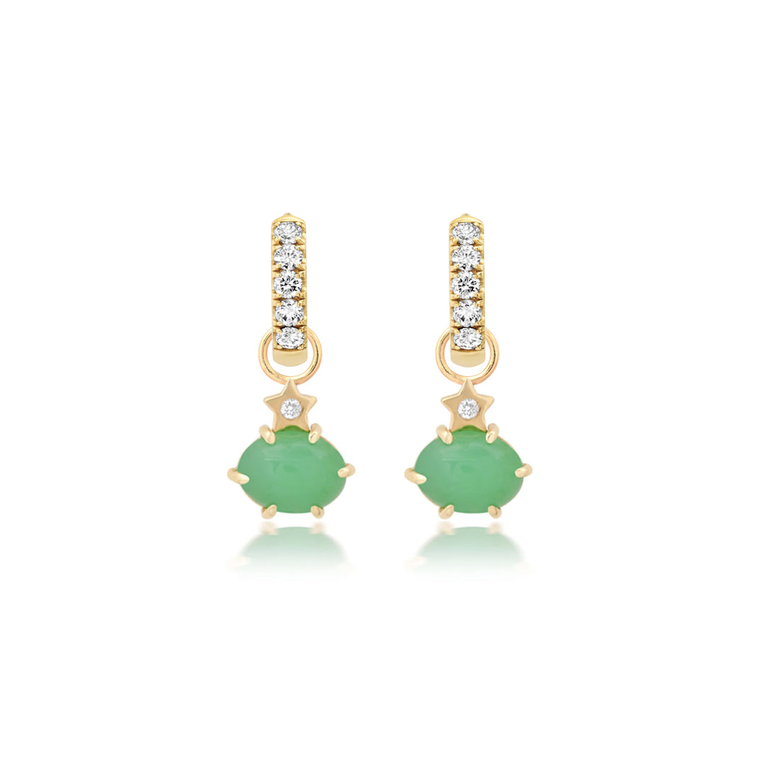 Mini Cosmo Chrysoprase Hoop Charms