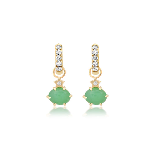 Mini Cosmo Chrysoprase Hoop Charms