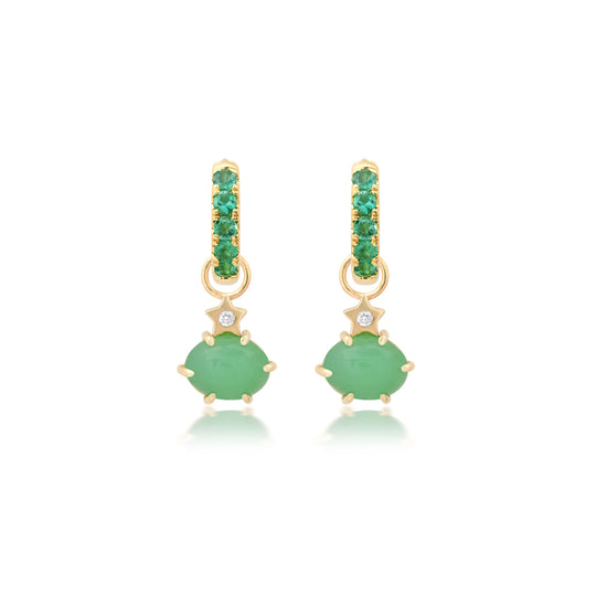 Mini Cosmo Chrysoprase Hoop Charms