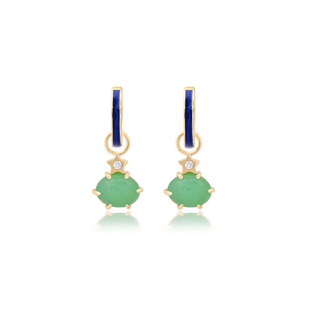 Mini Cosmo Chrysoprase Hoop Charms