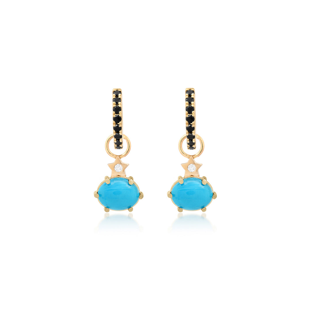 Mini Cosmo Turquoise Hoop Charms