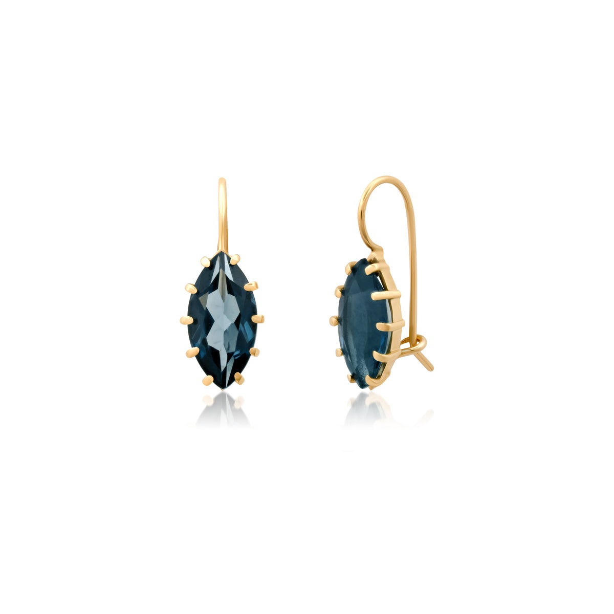 andrea fohrman Marquis London Blue Topaz Drop Earrings