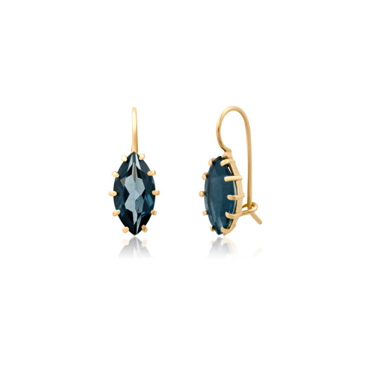 Marquis London Blue Topaz Drop Earrings