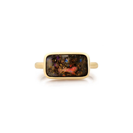 Small Boulder Opal Ring