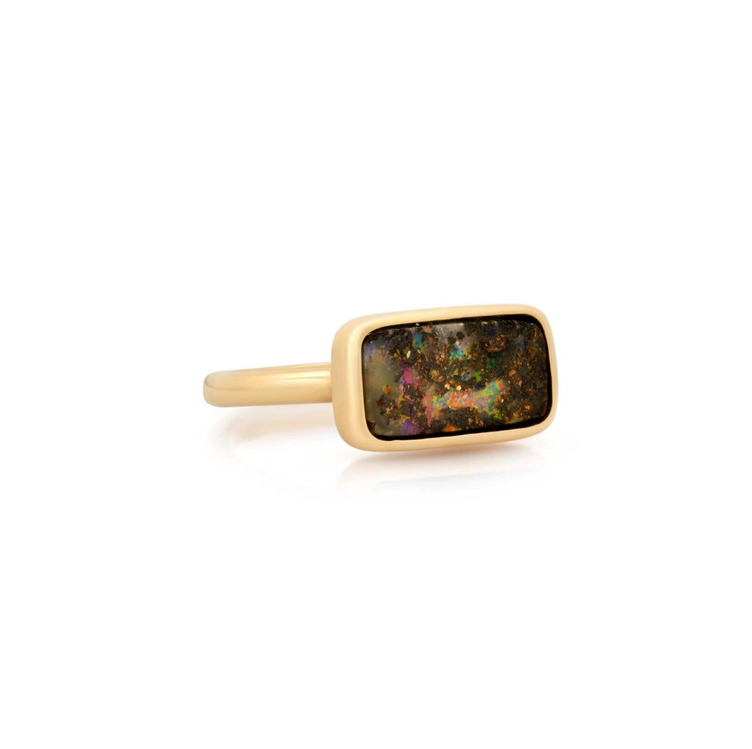 Small Boulder Opal Ring