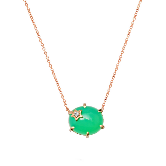 Mini Galaxy Chrysoprase Necklace