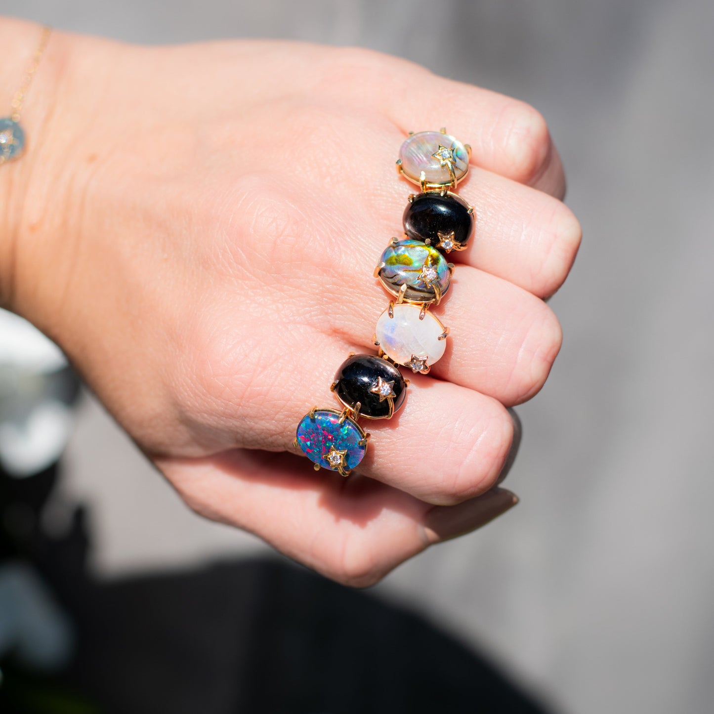 Mini Galaxy Australian Opal Ring