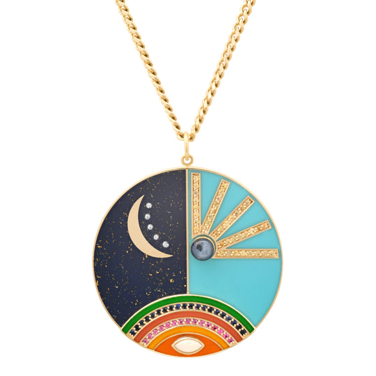 Day & Night Enamel Pendant