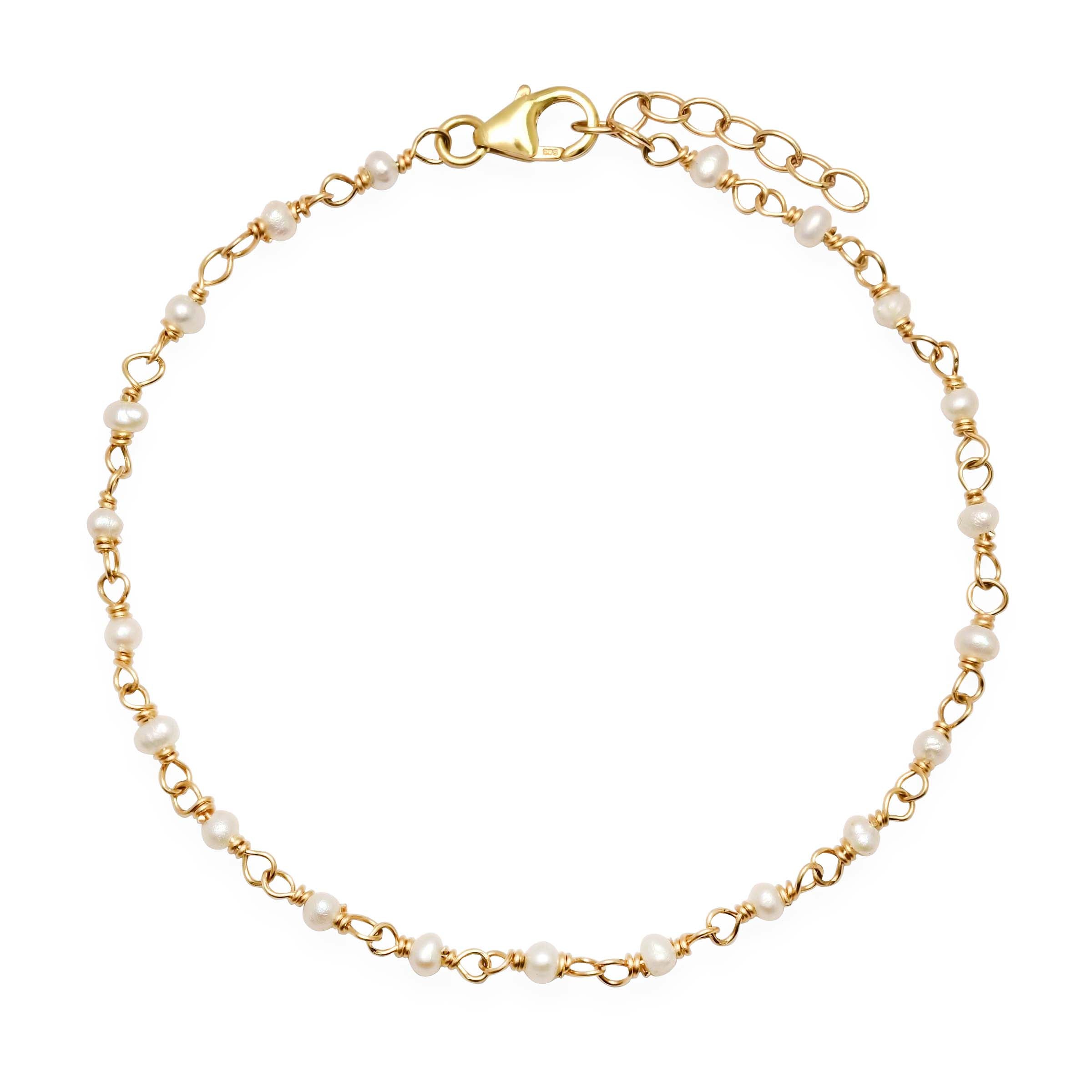 andrea fohrman Pearl Beaded Wire-To-Wire Bracelet
