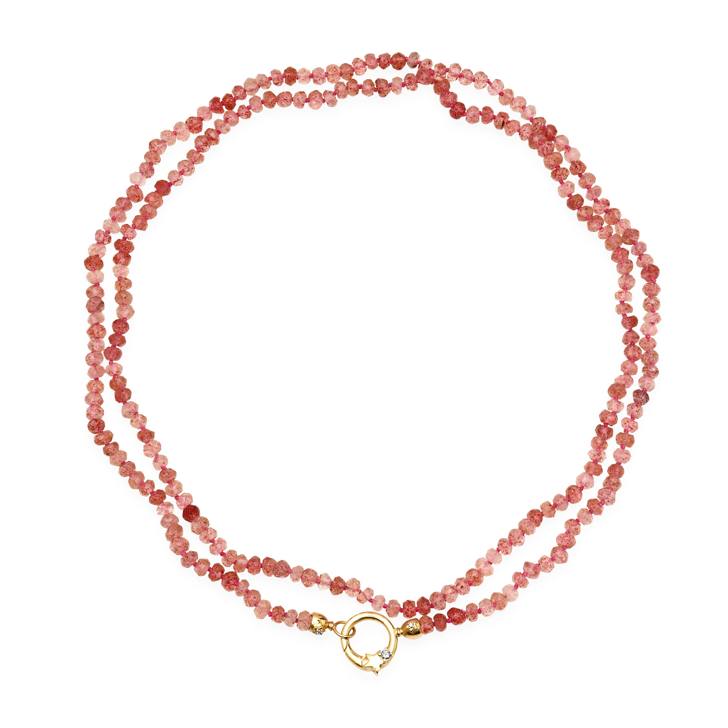 andrea fohrman Shooting Star Strawberry Quartz Wrap Choker