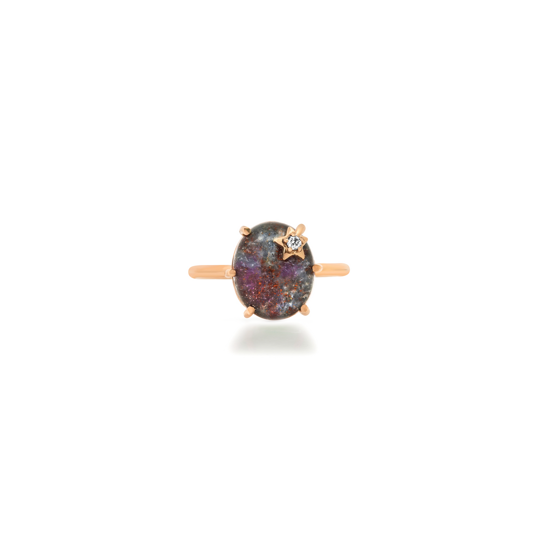 Mini Galaxy Ruby Kyanite Ring