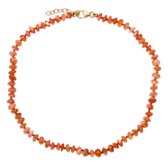 Sunstone Beaded Anklet