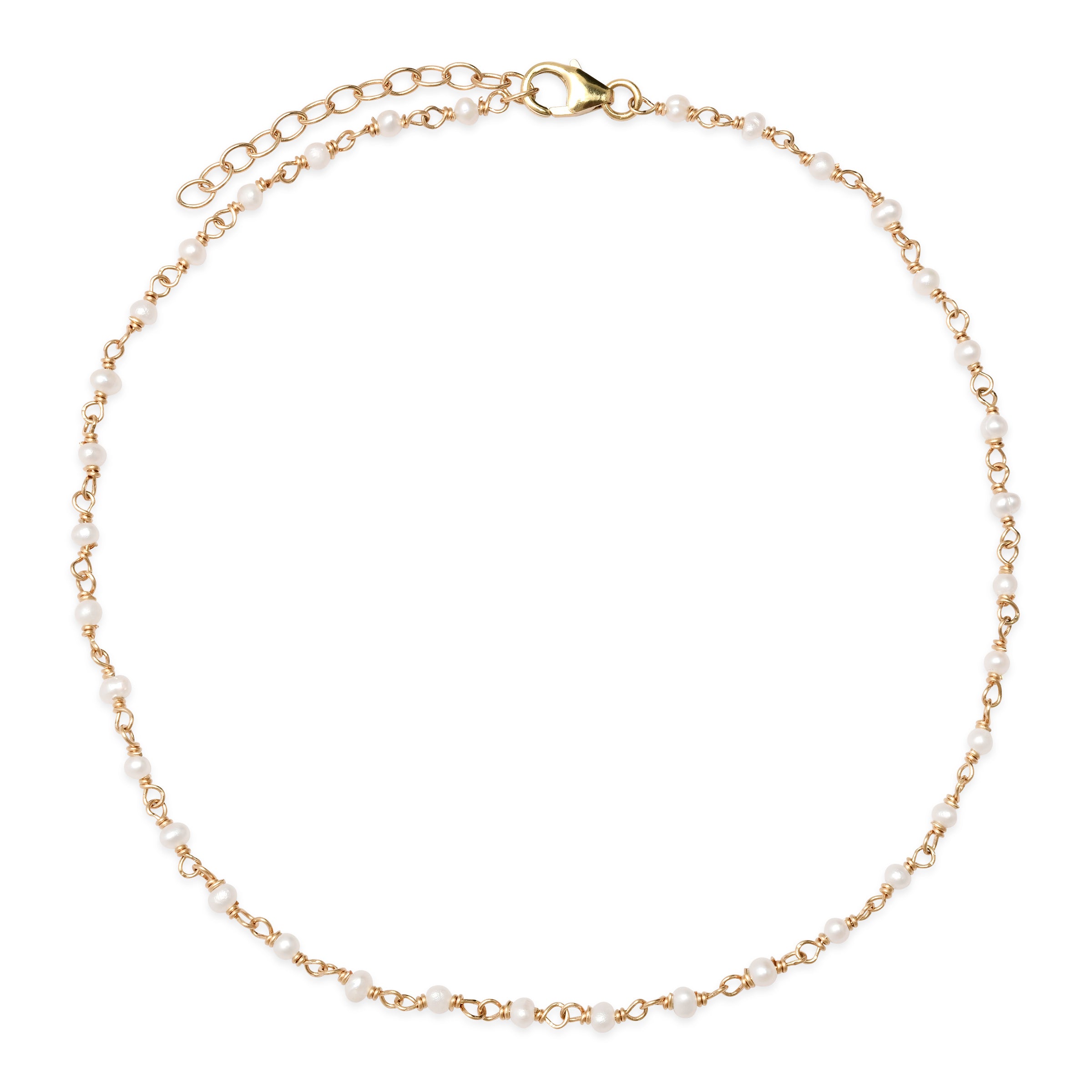 andrea fohrman Pearl Beaded Wire-To-Wire Anklet