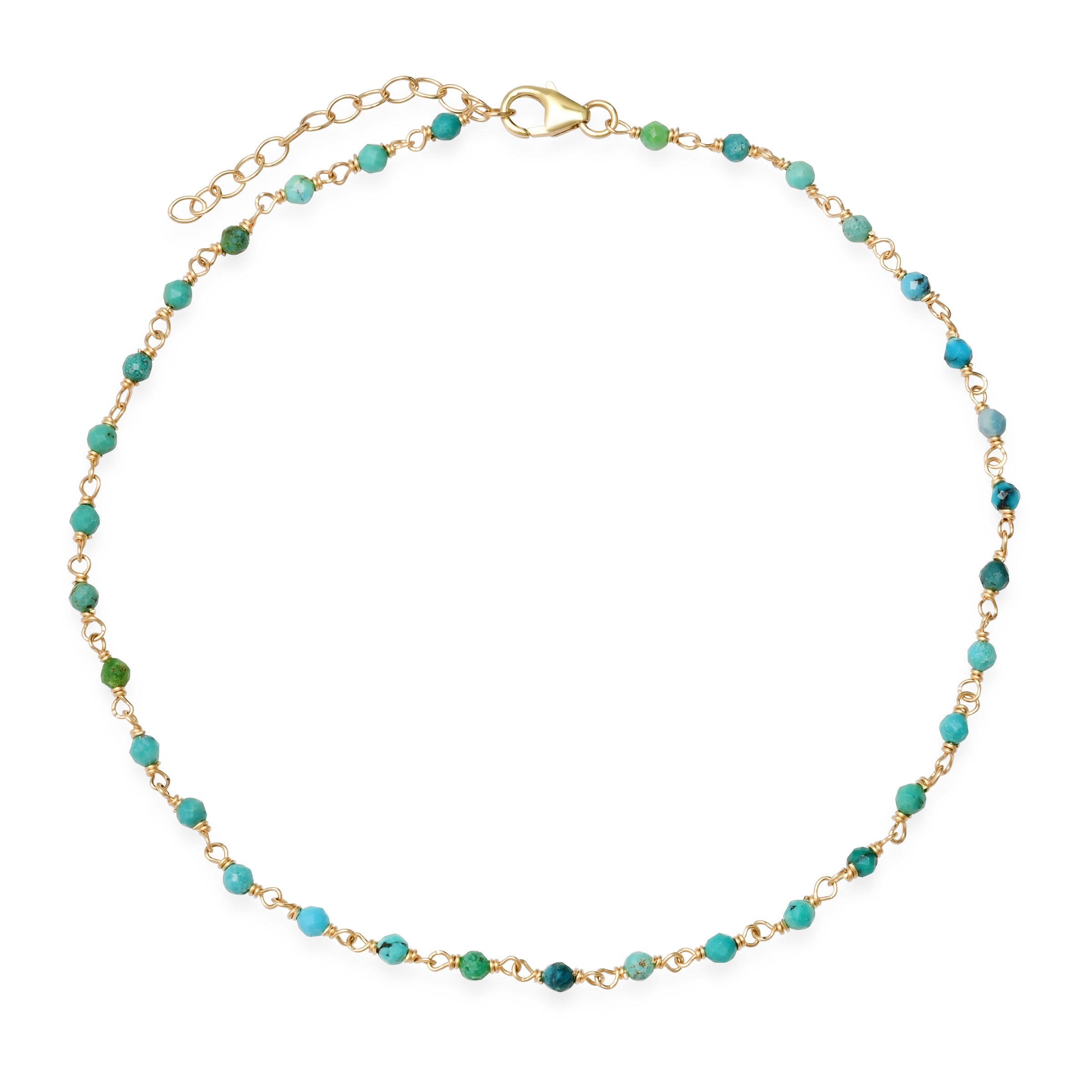 andrea fohrman Turquoise Beaded Wire-To-Wire Anklet