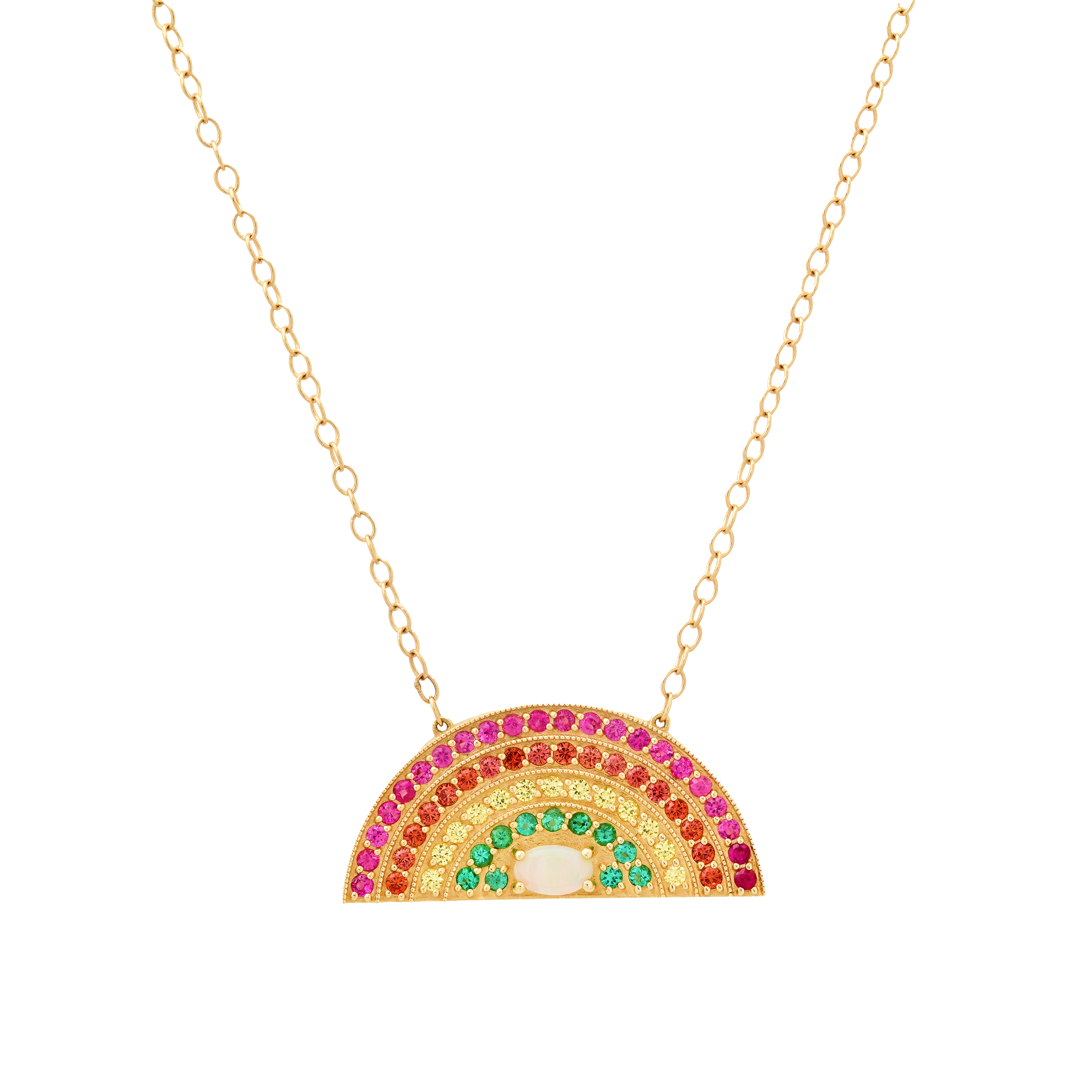 andrea fohrman Medium Primary Sapphire Rainbow Necklace