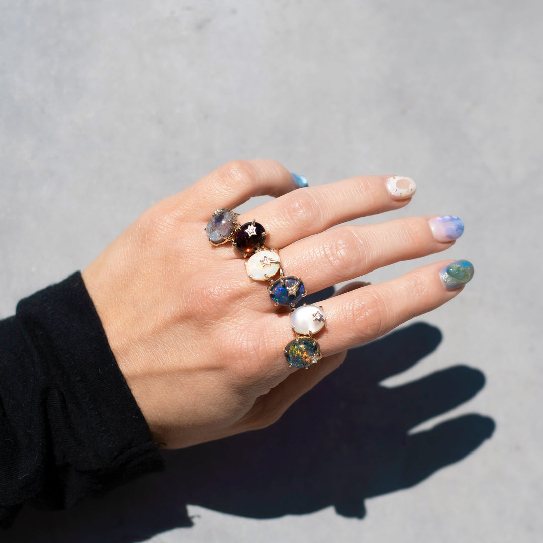 Mini Galaxy Ruby Kyanite Ring