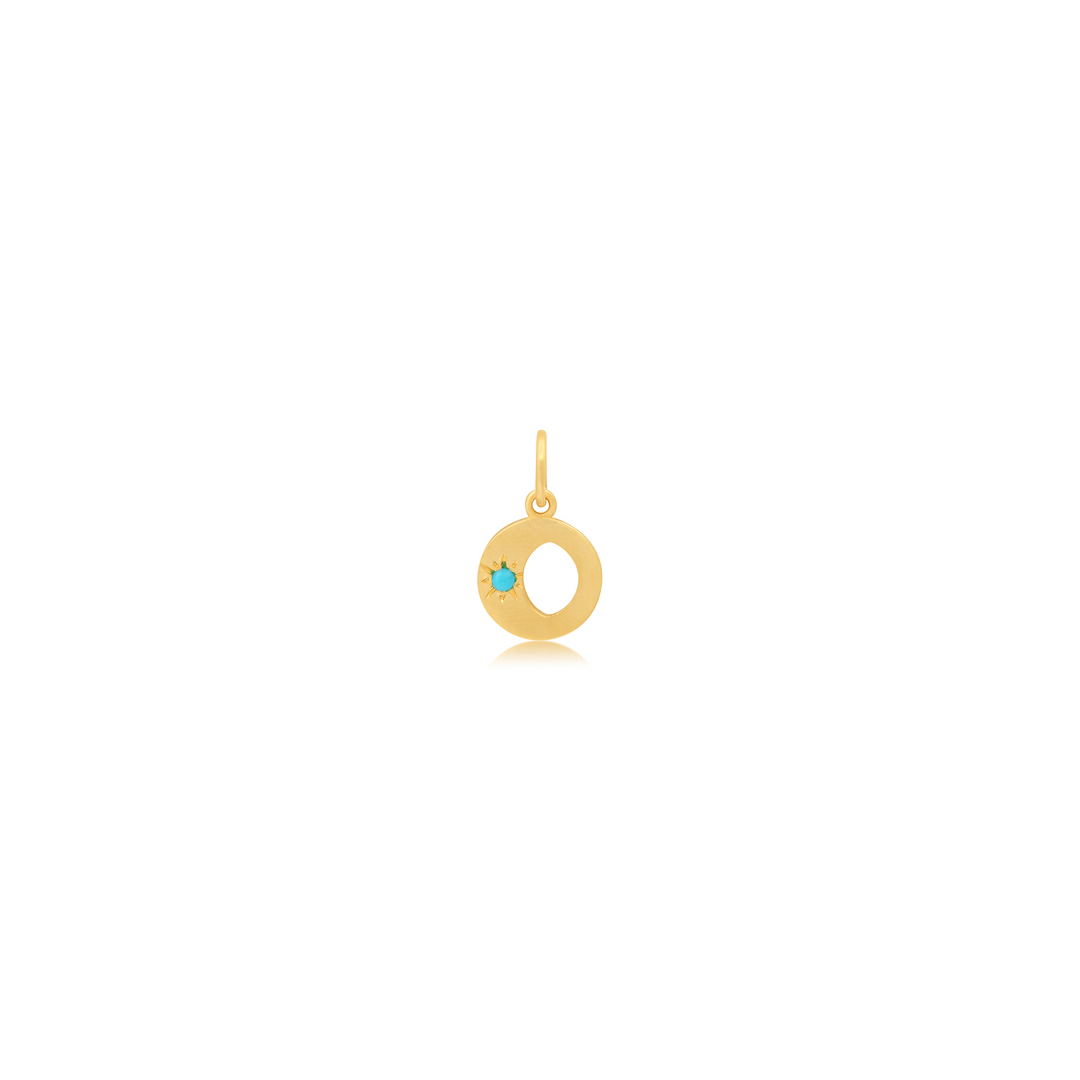 Mini Full/New Moon Phase Birthstone Charm
