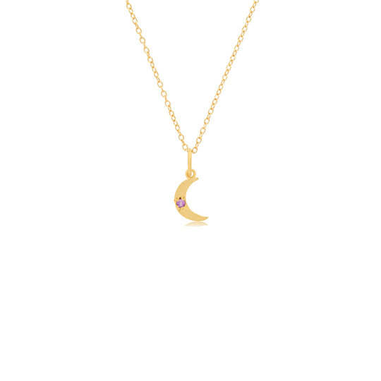Mini Waning Crescent Moon Phase Birthstone Charm