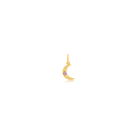 Mini Full/New Moon Phase Birthstone Charm