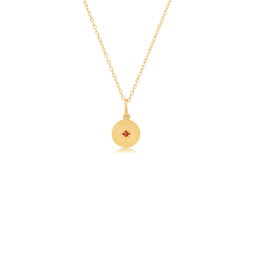 Mini Full/New Moon Phase Birthstone Charm