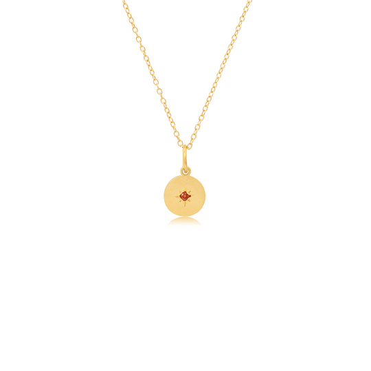 Mini Full/New Moon Phase Birthstone Charm