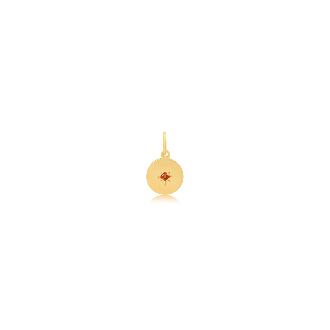 Mini Waning Crescent Moon Phase Birthstone Charm