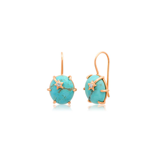 Mini Galaxy Turquoise Earrings