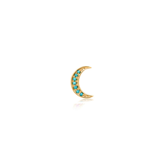 Mini Crescent Turquoise Stud