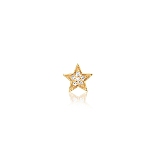 Mini Star White Diamond Stud