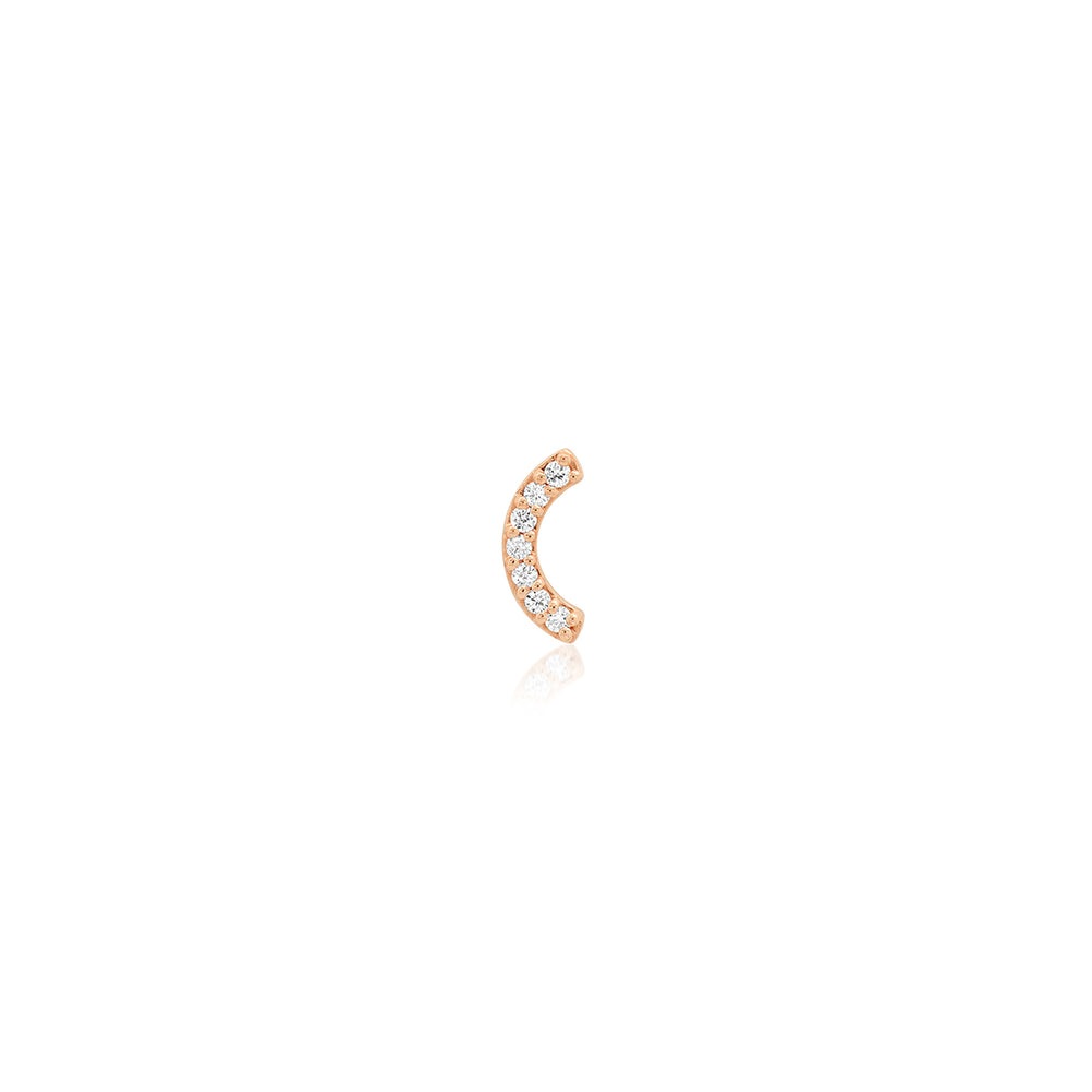 Single Row Diamond Rainbow Stud