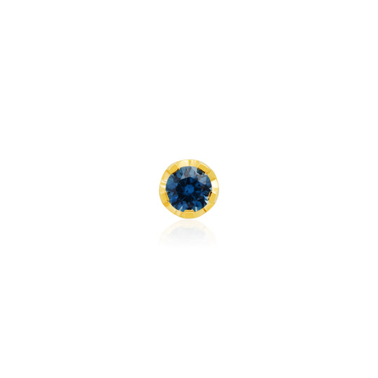Round Blue Stud